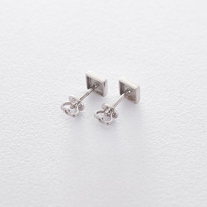 Золоті сережки - пусети "Квадратики" с05437 №3