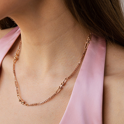 Колье "Фантазия" в красном золоте кол02659 №8