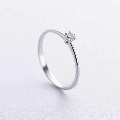 Заручальна каблучка з діамантом (біле золото) 229291121