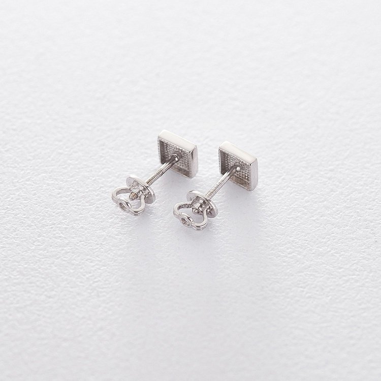 Золоті сережки - пусети "Квадратики" с05437 від ювелірного магазину Онікс - 2