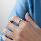 Срібна каблучка з фіанітами 1902/1р-CZ от ювелирного магазина Оникс - 3