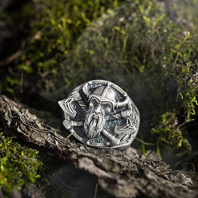 Чоловічий срібний перстень "Вікінг" 422 №7