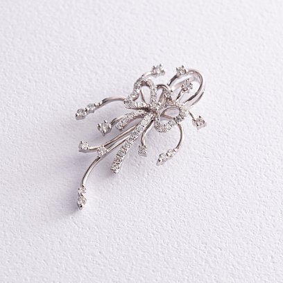 Золотая подвеска "Бантик" с бриллиантами пкит310