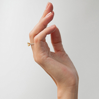 Помолвочное золотое кольцо с бриллиантами 242991121 №6