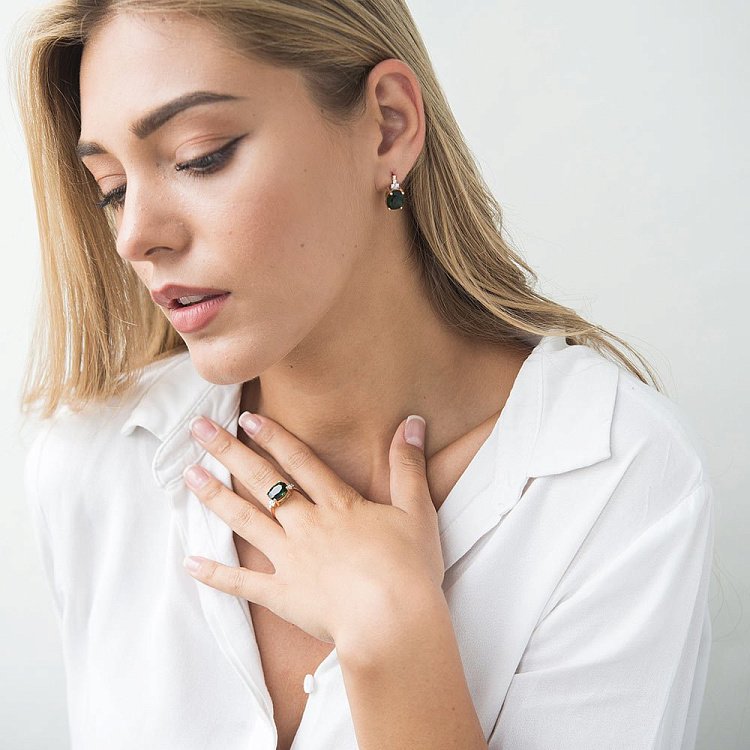 Золота каблучка (діаспор, фіаніт) к03062д від ювелірного магазину Онікс - 4