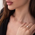 Помолвочное золотое кольцо с фианитом к05751 от ювелирного магазина Оникс - 6