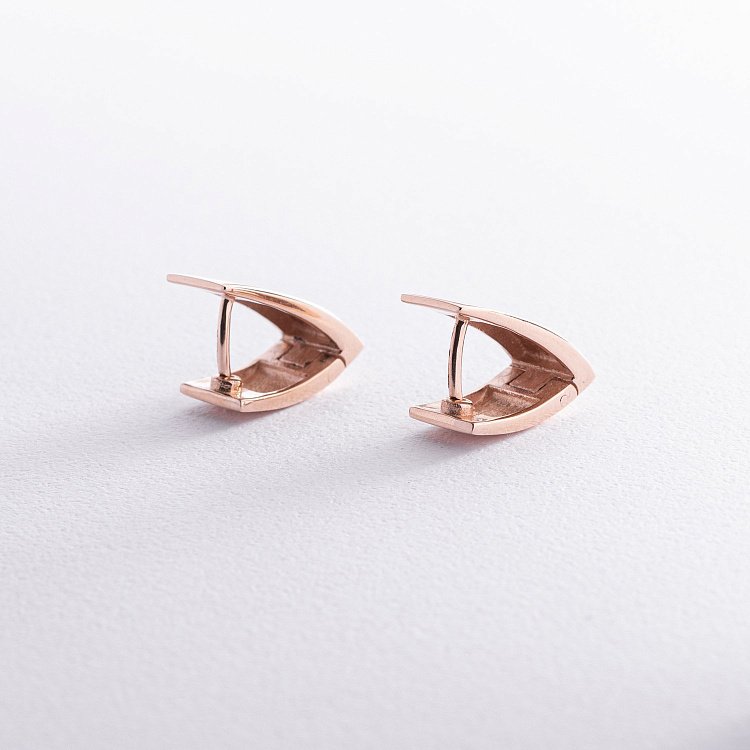 Сережки "Бездоганність" у червоному золоті с08540 від ювелірного магазину Онікс - 4