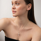 Крестик в белом золоте с бриллиантами пб0368cha от ювелирного магазина Оникс - 3