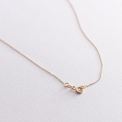 Колье "Маленький круг" в желтом золоте (0.7 см) кол01756 №4