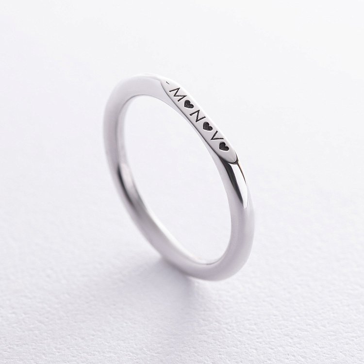 Срібна каблучка для гравіювання 112697 від ювелірного магазину Онікс - 2