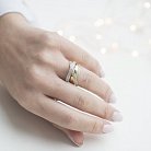 Золотое кольцо с фианитами к03596 от ювелирного магазина Оникс - 3