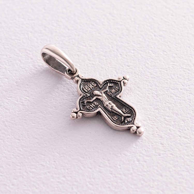 Серебряный православный крестик 131505 от ювелирного магазина Оникс