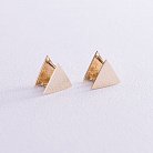 Сережки "Трикутники" (жовте золото) с07001 от ювелирного магазина Оникс - 3