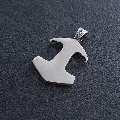 Серебряный кулон "Молот" с символами трискелиона и кельтского узла 7048 №12