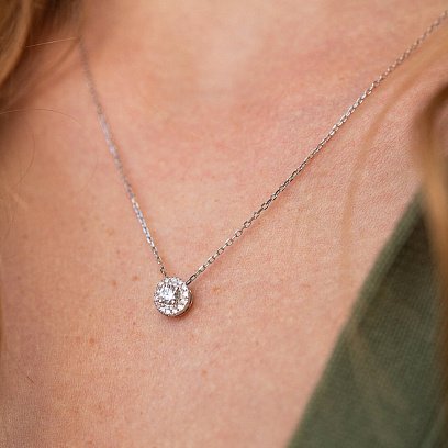 Золота підвіска з діамантами пб0029cha №5