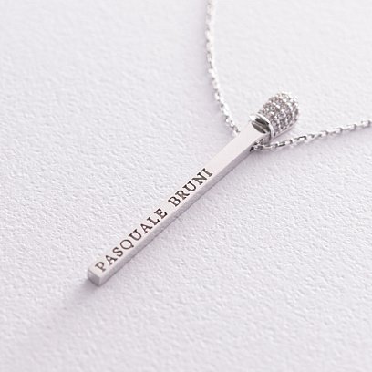 Золоте кольє "Сірник" (фіаніт) кол01482 №3