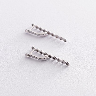 Золотые серьги "Грани" с07235 №3