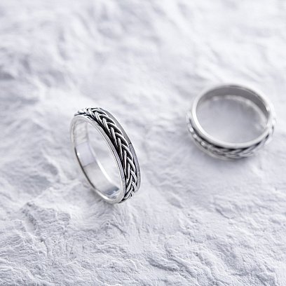 Мужское серебряное кольцо "Антистресс" (чернение) TR-01-00006 №10