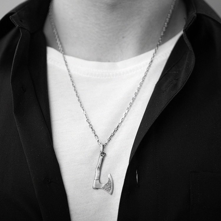 Срібний кулон "Секіра з трискеліоном" 133227 від ювелірного магазину Онікс - 3