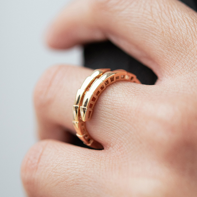 Каблучка "Змія" у червоному золоті к08305 від ювелірного магазину Онікс - 3