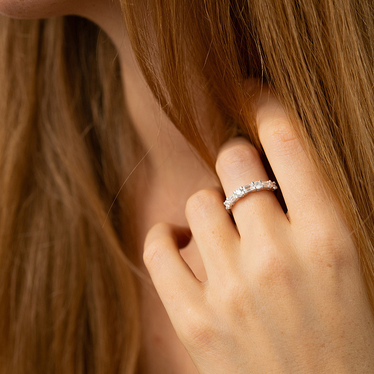 Золота каблучка з діамантами кб0567lg від ювелірного магазину Онікс - 1