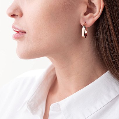 Золоті сережки - кільця с04883 №3