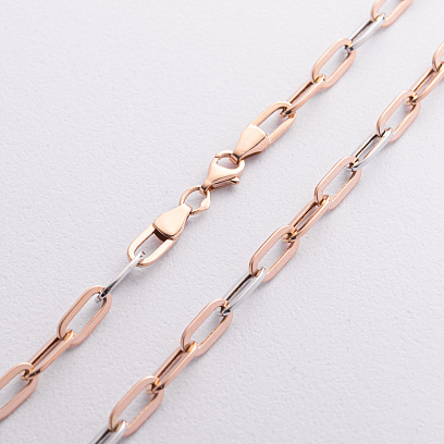 Колье "Цепочка" в красном и белом золоте ц00581 №2