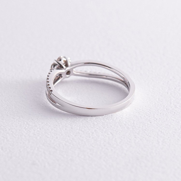 Кольцо "Цветочек" в белом золоте с бриллиантами к269cha от ювелирного магазина Оникс - 4