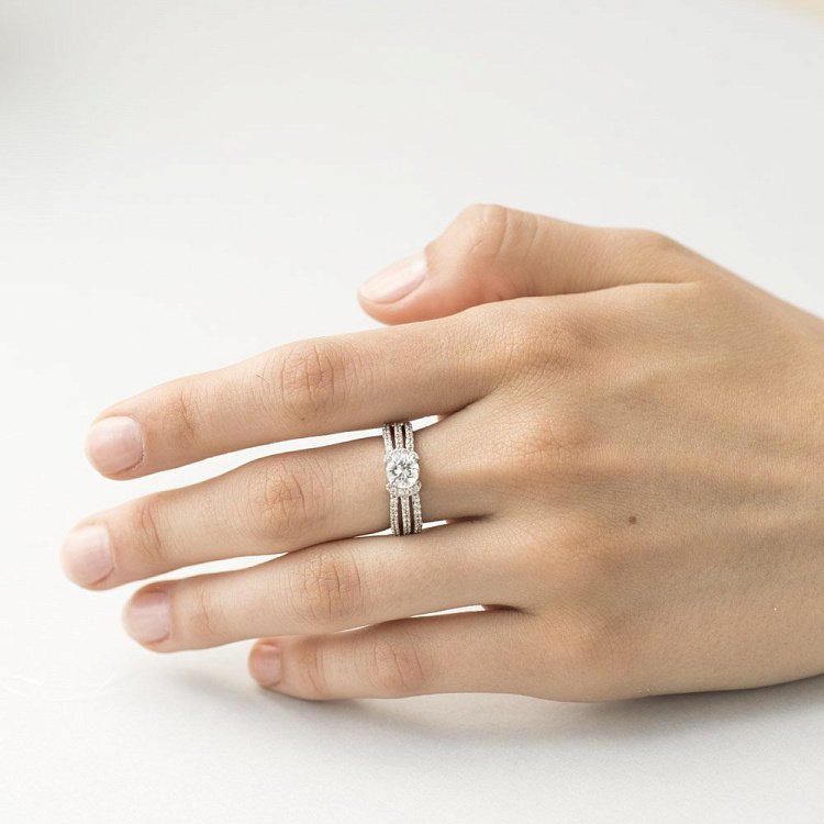 Каблучка (фіаніти) к01695ж від ювелірного магазину Онікс - 7