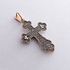 Православный крест "Распятие". Молитва "Спаси и сохрани" п01281 от ювелирного магазина Оникс - 1