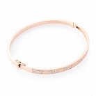 Жорсткий золотий браслет (фіаніти) б03678 от ювелирного магазина Оникс - 1