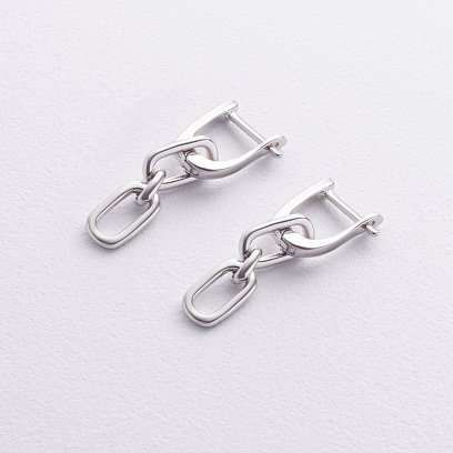 Срібні сережки "Ланцюжок" 123441 №4