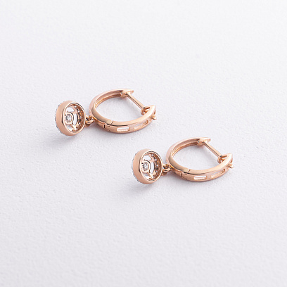 Золотые серьги с бриллиантами 23099аг №2