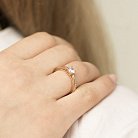 Золотое помолвочное кольцо с фианитами к06092 от ювелирного магазина Оникс - 4