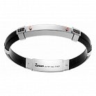 Каучуковий браслет з срібними вставками ZANCAN BXE612R-N от ювелирного магазина Оникс