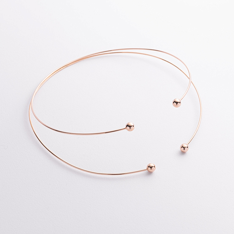 Кольє - чокер "Demi" (червоне золото) з кульками кол02602 від ювелірного магазину Онікс