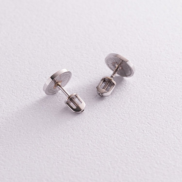 Серьги - пусеты "Колибри" в белом золоте с06704 - 3 Серьги - пусеты "Колибри" в белом золоте с06704 от ювелирного магазина Оникс - 3