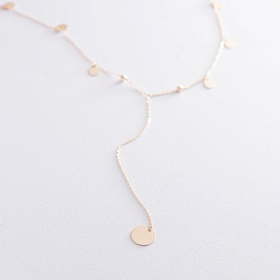 Колье "Капельки" в желтом золоте кол01630 №4