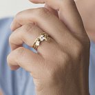 Золотое кольцо к04991 от ювелирного магазина Оникс - 3