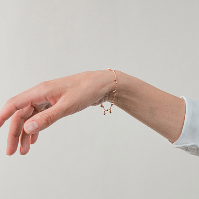 Браслет "Кульки" у червоному золоті б05591 №6