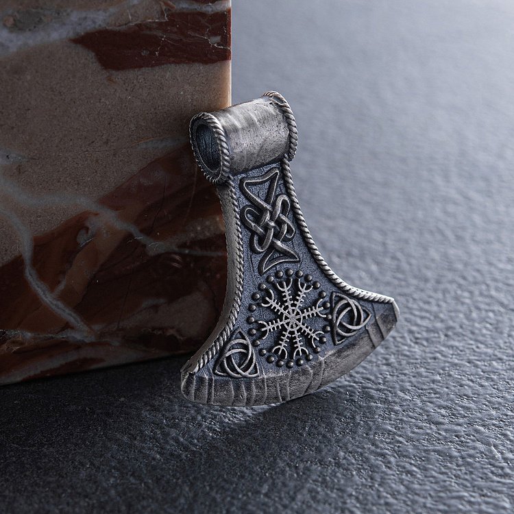 Срібний кулон - сокира "Шолом жаху" 7044 від ювелірного магазину Онікс - 4