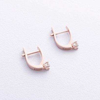 Золоті сережки з діамантами 313552421 №3