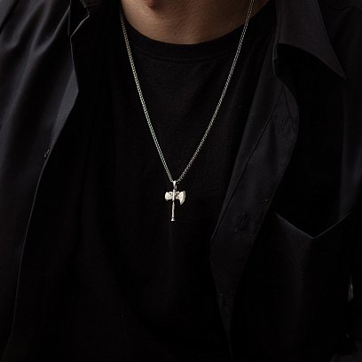 Срібний кулон "Сокира вікінга" 7041 №4