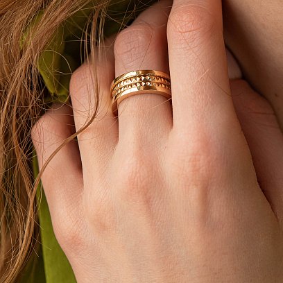 Каблучка "Gina" у жовтому золоті к07392 №2