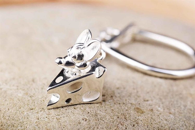 Брелок "Мишеня і сир" 10011 від ювелірного магазину Онікс - 4