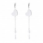 Срібні сережки "Сердечки" 122233 от ювелирного магазина Оникс - 1