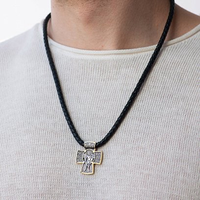 Серебряный крест "Архангел Михаил" 132452 №2