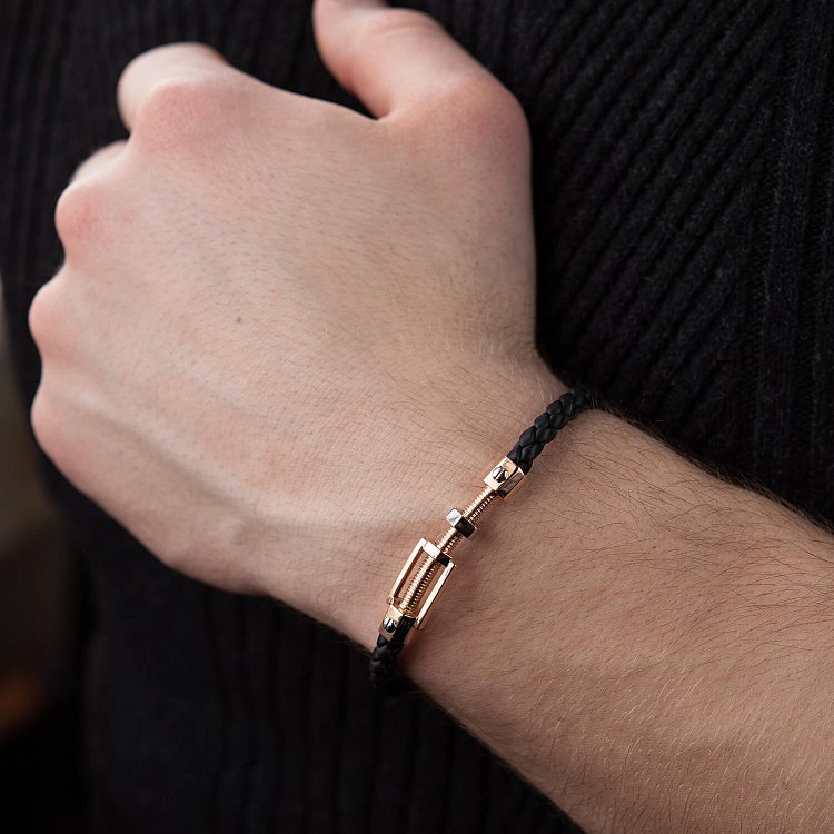 Каучуковый браслет "Гвоздик" б03985 от ювелирного магазина Оникс - 1