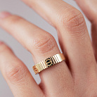 Каблучка "Love" у жовтому золоті к08424 от ювелирного магазина Оникс - 3