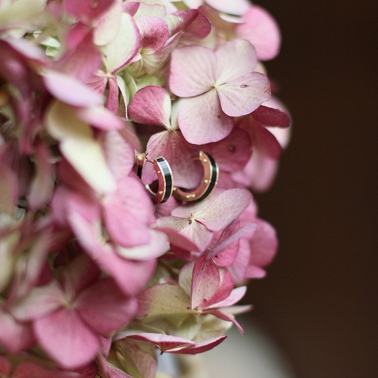 Золоті сережки - кільця (полімер) с06499 від ювелірного магазину Онікс - 1